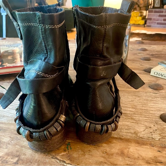 PAKROS Italy Rugged Moto Boots. Black Leather with Cool Metal Chain  EU 41 🇮🇹 - Picture 4 of 15